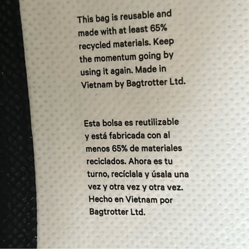 🆕 LULULEMON Three Reusable Totes Carryall Handbag Shopping Bags Black Red White - Picture 15 of 16